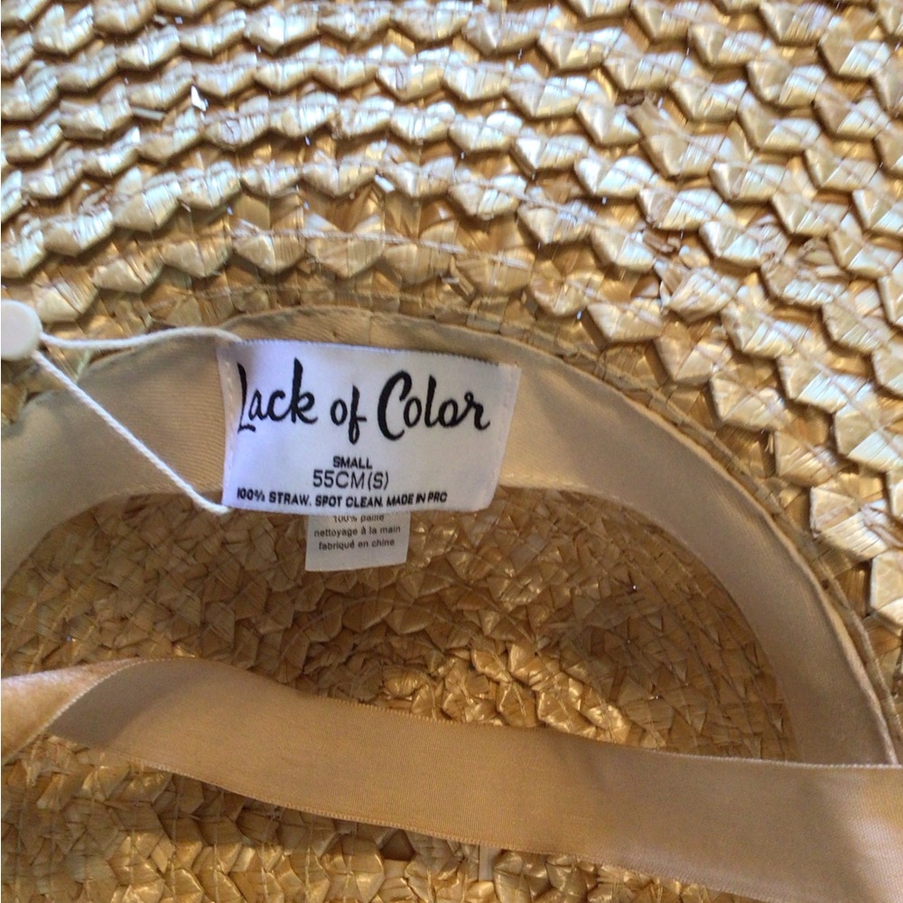 NEW! Lack of Color straw scallop upcycled boater - Picture 4 of 4